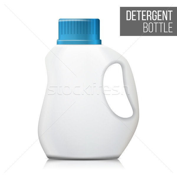 3d Detergent Bottle Mock Up Vector. Blank Plastic Container Bottle For Laundry Detergent. Isolated I Stock photo © pikepicture