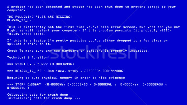 Foto d'archivio: Blu · schermo · morte · vettore · computer · errore · di