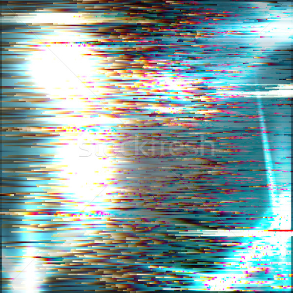 Glitch Background. Computer Screen Error. Digital Pixel Noise Abstract Design. Television Signal Fai Stock photo © pikepicture