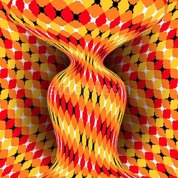 Illusion Vector. Optical 3d Art. Rotation Dynamic Optical Effect. Psychedelic Swirl Illusion. Decept Stock photo © pikepicture