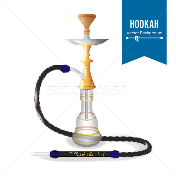 Hookah Vector. Classic Egyptian And Arabic Style. Isolated On White Background Stock photo © pikepicture