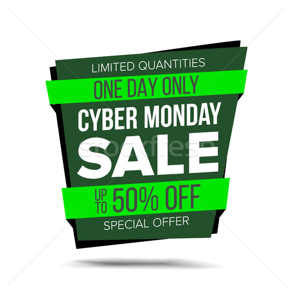 Cyber Monday Sale Banner Vector. Website Sticker, Cyber Web Page Design. November Product Discounts  Stock photo © pikepicture