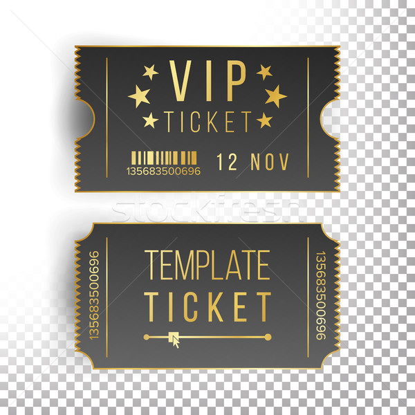 Ticket Template Set Vector. Invitation Coupon. Isolated Stock photo © pikepicture