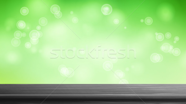 Stockfoto: Houten · tafel · top · vector · bruin · bokeh · abstract