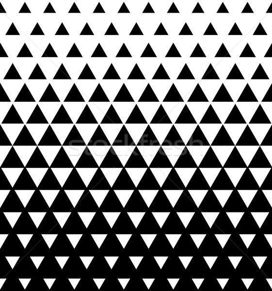 Halftone Triangular Pattern Vector. Abstract Transition Triangular Pattern Wallpaper. Seamless Black Stock photo © pikepicture