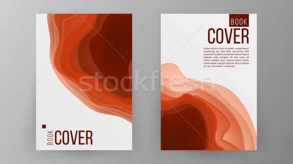 Modern Brochure Design Vector. Cover Book Minimal Portfolio Presentation. Paper Carve Abstract Cover Stock photo © pikepicture