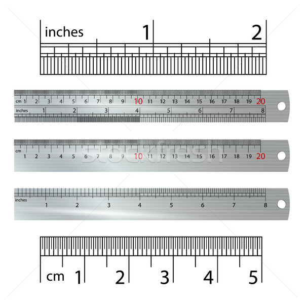 Metric Imperial Rulers Vector. Stock photo © pikepicture