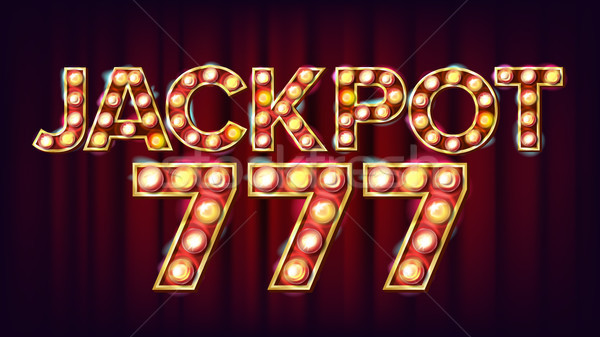 Foto d'archivio: Jackpot · banner · vettore · casino · splendente · luce