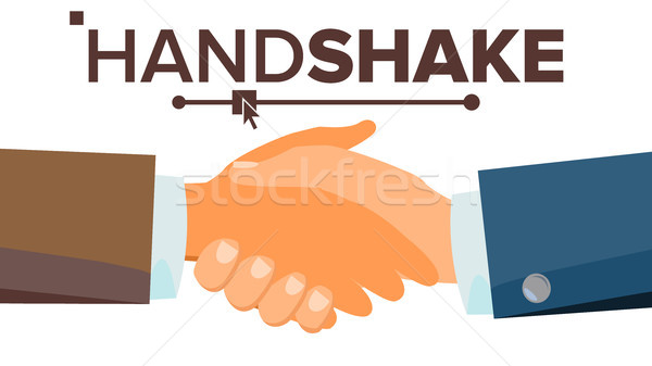 Stock foto: Handshake · Vektor · Geschäftsleute · Zusammenarbeit · Sitzung · Vereinbarung