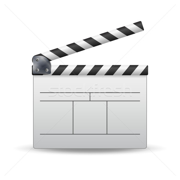 Clapper Board Vector. White Cinema Clapper Isolated On A White Background Stock photo © pikepicture