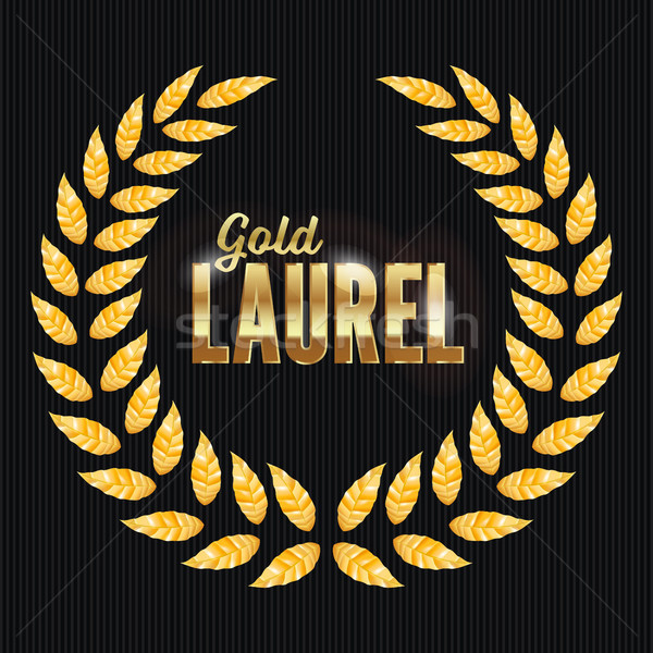 Stock photo: Gold Laurel Vector. Shine Wreath Award Design