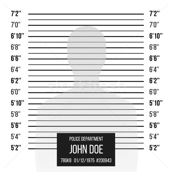 Police Mugshot Vector. Police Lineup Isolated On White Background Illustration Stock photo © pikepicture