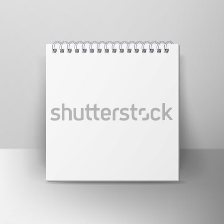 Spiral Empty Notepad Blank Mockup. Template For Advertising Branding, Corporate Identity. 3D Realist Stock photo © pikepicture