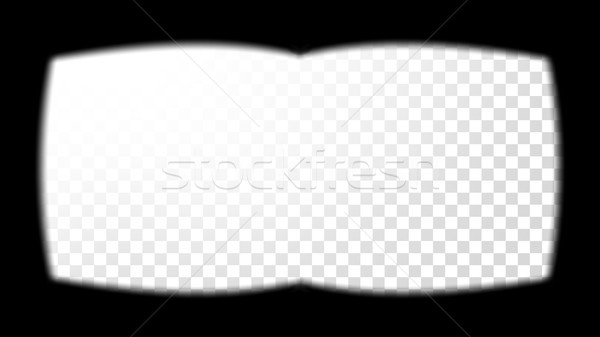 Virtual Reality Glasses Sight View Vector. View From The 3D VR Helmet. Screen Frame Template. Design Stock photo © pikepicture