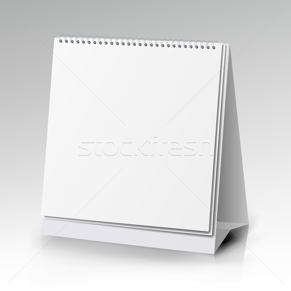 Vector Table Blank Stand Holder For Menu Paper Calendar Card Isolated On White Background Stock photo © pikepicture