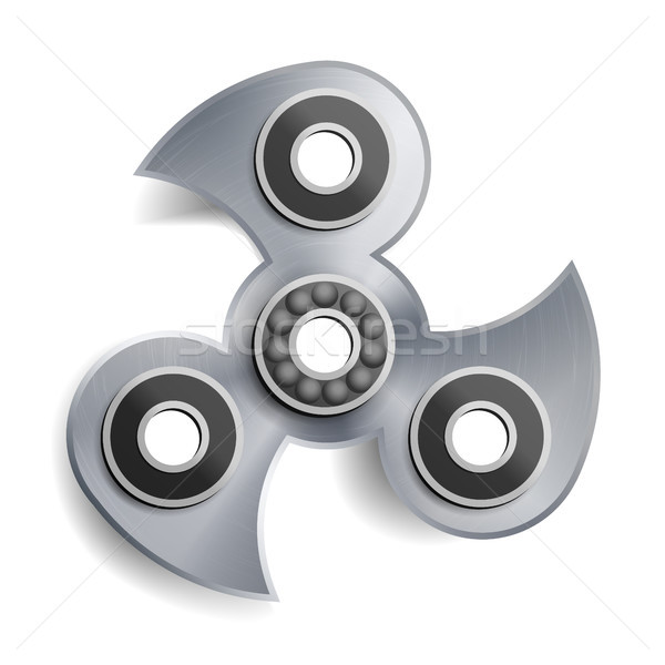 Hand Spinner Toy. Hand Spinning Machine. Rotation. Fidget Finger Spinner Stress, Anxiety Relief Toy. Stock photo © pikepicture