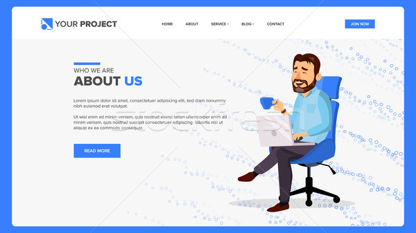 Web Page Vector. Business Background. Web Design And Development. Cartoon Team. Cash Contract. Illus Stock photo © pikepicture