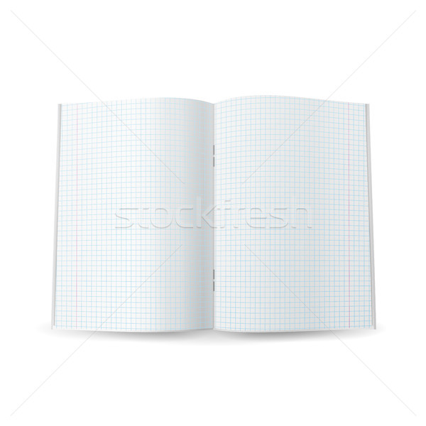 Notebook carta vettore realistico 3D up Foto d'archivio © pikepicture