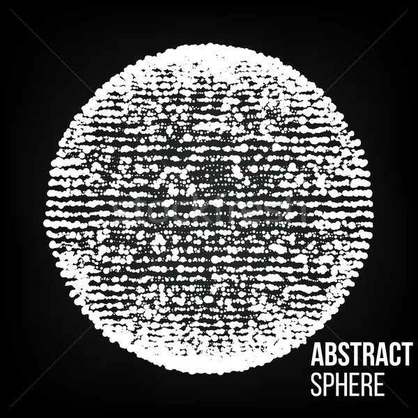 Dots Array And Lines. Vector Illustration. Big Data Visualization Abstract Vector Background. Stock photo © pikepicture