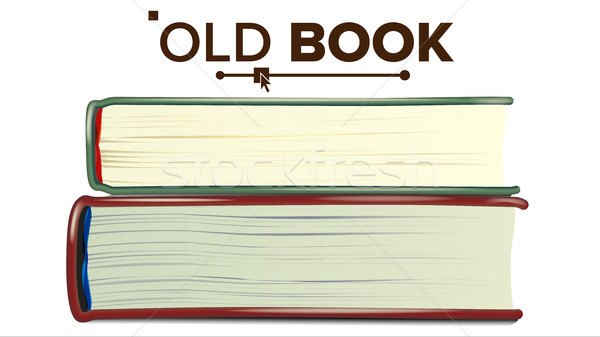Closed Old Book Set Vector. Education, Literature Textbook. Isolated Illustration Stock photo © pikepicture