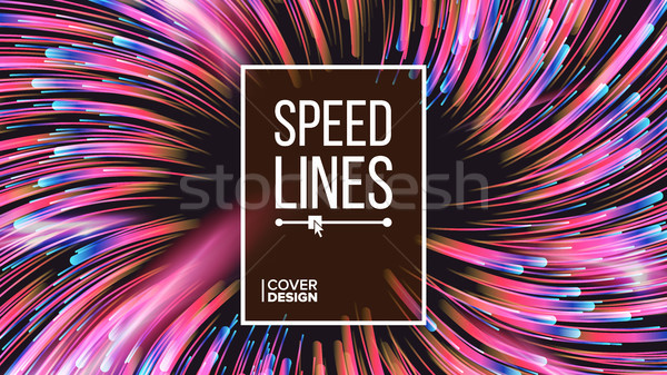 Abstract Speed Lines Vector. Dynamic Effect. Radial Geometric Background. Moving Colorful Lines. Ill Stock photo © pikepicture