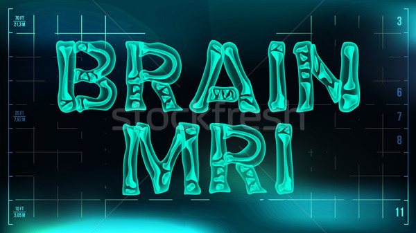 Cervello mri banner vettore medici trasparente Foto d'archivio © pikepicture