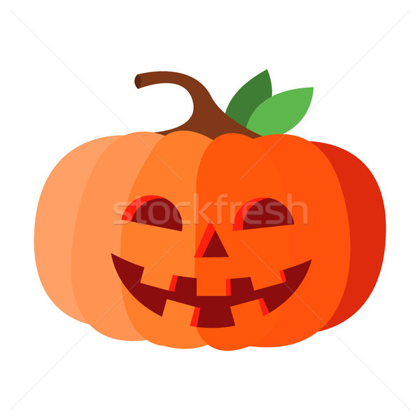 Halloween Pumpkin Vector. Happy Face. Isolated Cartoon Illustration Stock photo © pikepicture