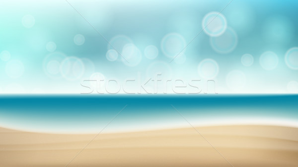 Stock fotó: Nyár · tengerpart · vektor · homály · tenger · part