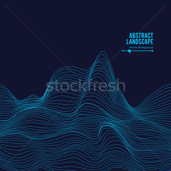 Abstrato paisagem ciberespaço dinâmico partículas céu Foto stock © pikepicture