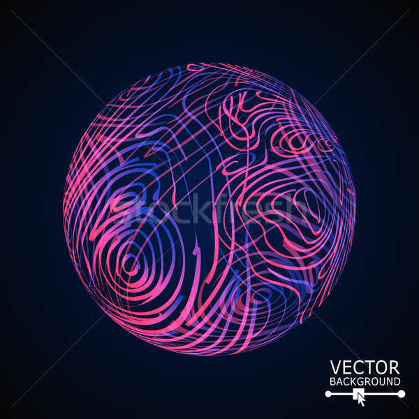 Esfera brillante vector comunicación negro Foto stock © pikepicture