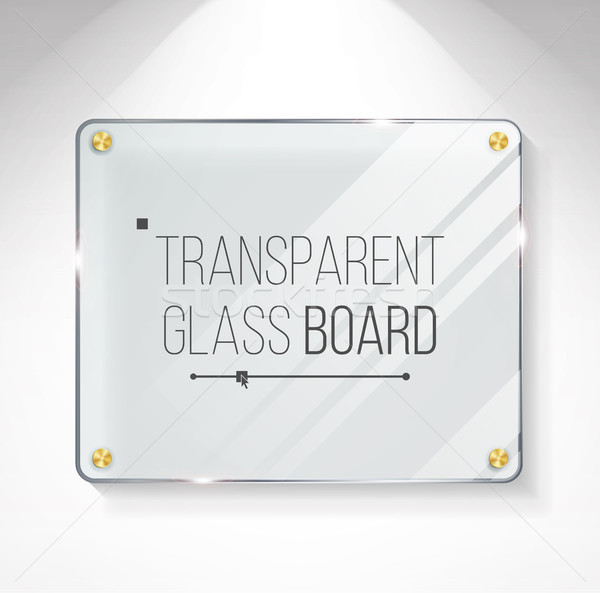 Transparent Glas Vektor schönen Banner Stock foto © pikepicture