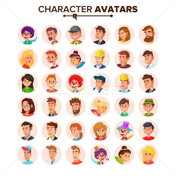 People Avatars Collection Vector. Default Characters Avatar. Cartoon Flat Isolated Illustration Stock photo © pikepicture