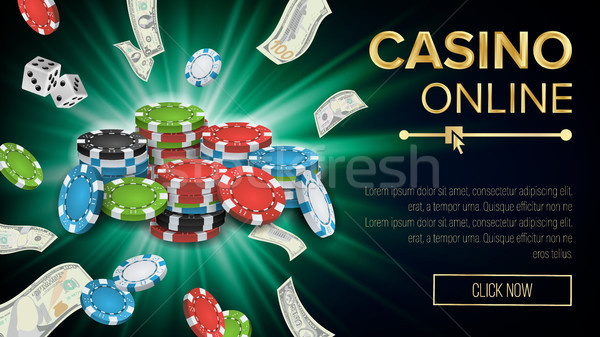 Online Slots Casino Banner Stock Illustration - Download Image Now