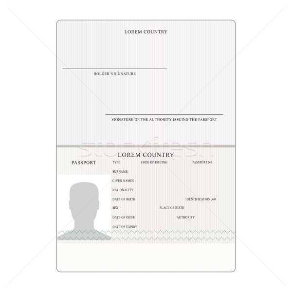 Internationaux passeport vecteur personnes identification document Photo stock © pikepicture