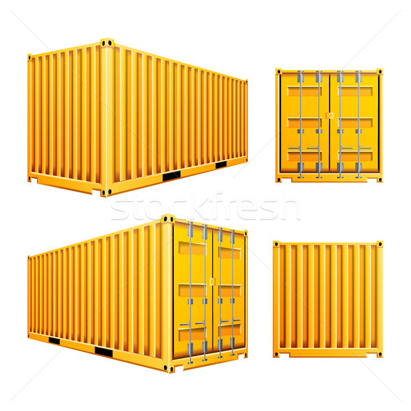 Download Yellow 3d Cargo Container Vector Realistic Metal Classic Cargo Container Freight Shipping Concept Vector Illustration C Pikepicture 8450845 Stockfresh PSD Mockup Templates