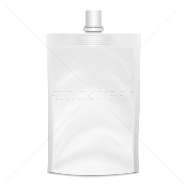 Blank Doypack Vector. Realistic White Doy-pack Stock photo © pikepicture