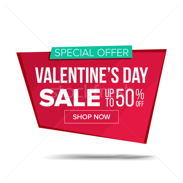 Valentine s Day Sale Banner Vector. Advertising Love Poster. Discount And Promotion. February 14 Tag Stock photo © pikepicture