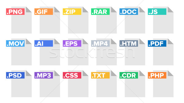 Format File Vector. Document Pictogram File Formats Symbol. Modern Pictogram. Flat Isolated Illustra Stock photo © pikepicture