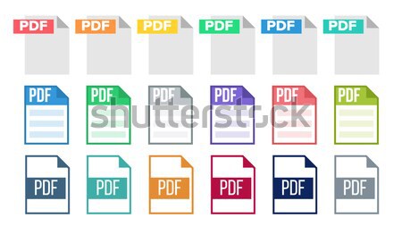 Format File Vector. Pictures Pictogram File Formats Icon. Extension Element. Flat Isolated Illustrat Stock photo © pikepicture
