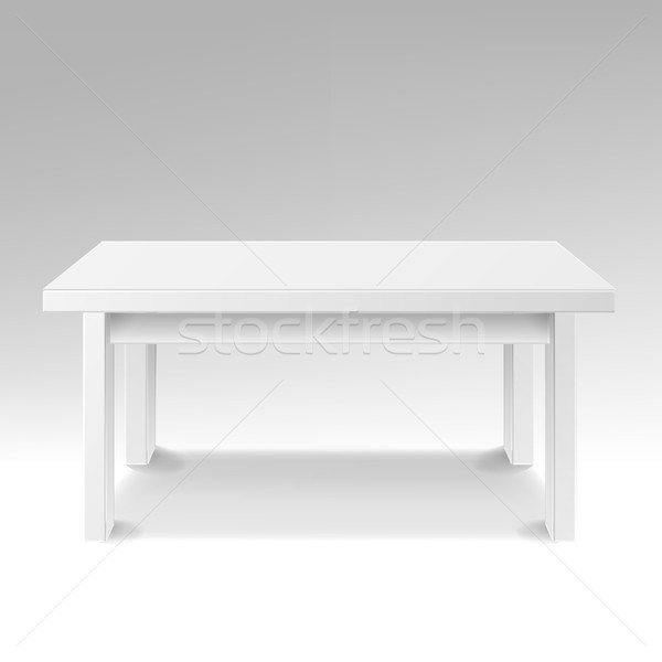 Weiß leer Platz Tabelle isoliert Möbel Stock foto © pikepicture