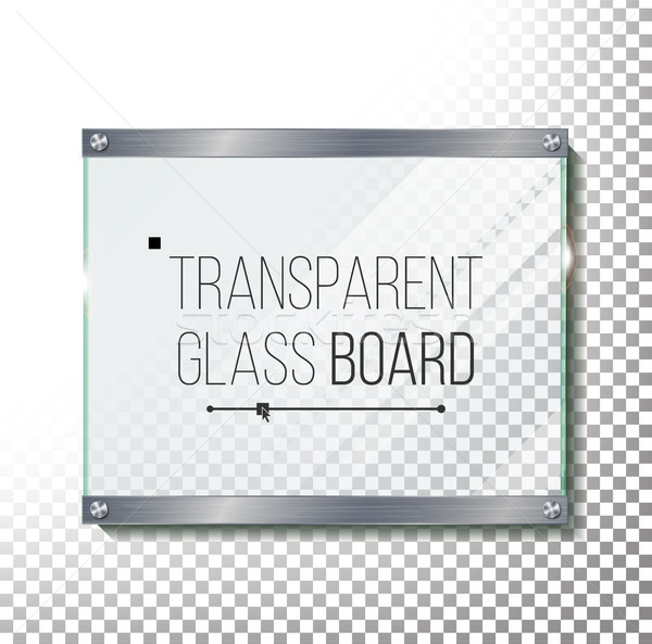 [[stock_photo]]: Transparent · verre · plaque · up · vecteur · plastique