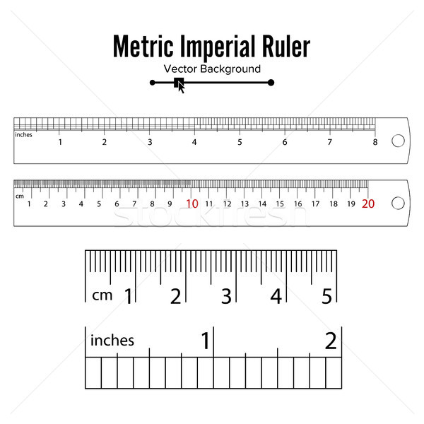 Metric Imperial Rulers Vector Stock photo © pikepicture