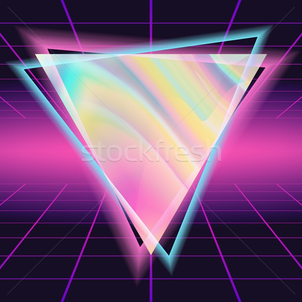 80s Background Vector. 80s Vintage Style Design. Colorful Cosmic Cover. Illustration Stock photo © pikepicture