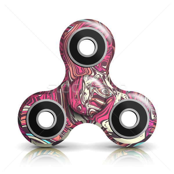 Spinner Toy Vector. Bright Plastic Fidgeting Hand Toy For Improvement Of Attention Span. Spinning Ma Stock photo © pikepicture