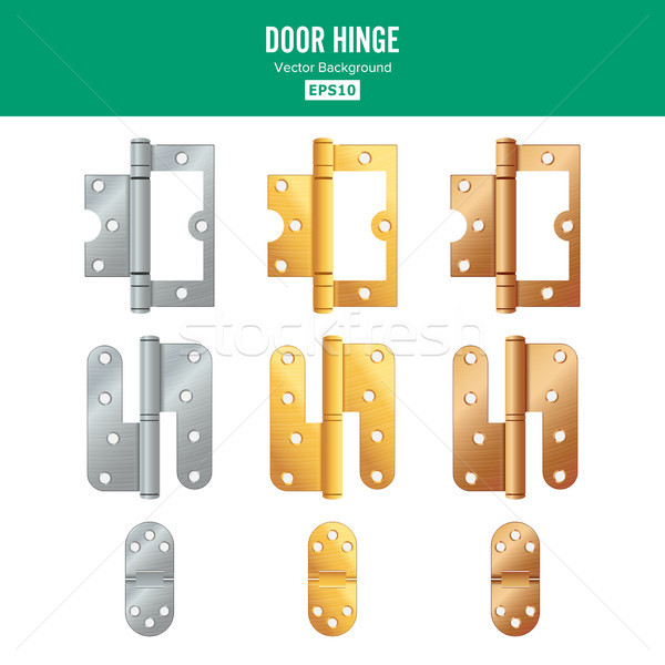 Door Hinge Vector. Set Stock photo © pikepicture