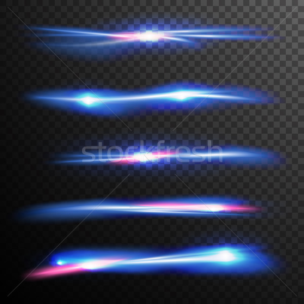 Stock fotó: Kék · izzik · fény · hatás · vektor · mágikus