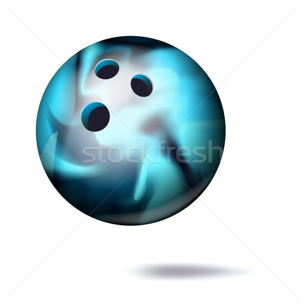 Zdjęcia stock: 3D · bowling · ball · wektora · klasyczny · piłka · ilustracja