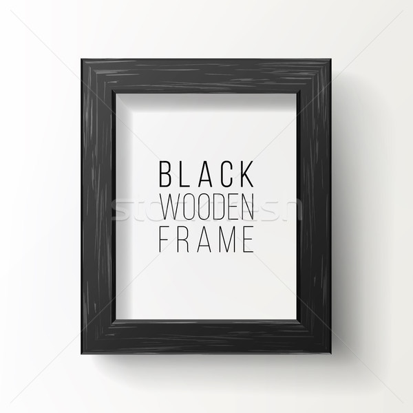 Realistic Photo Frame Vector. On White Wall From The Front With Soft Shadow. Good For Your presentat Stock photo © pikepicture
