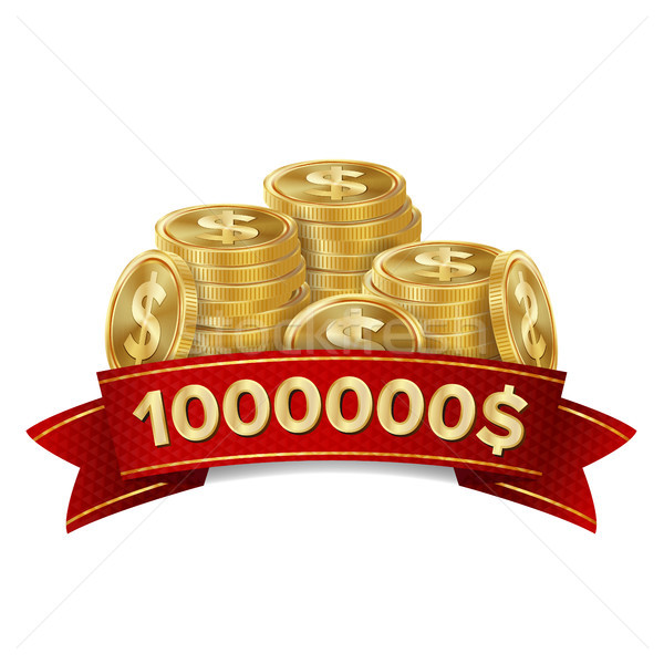 Pot winnaar casino vector gouden munten Stockfoto © pikepicture