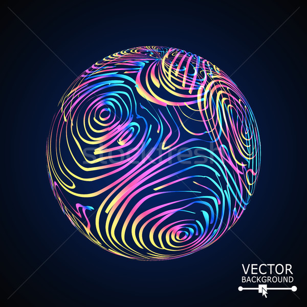 Sphere Background With Shiny Glitters. Vector Glowing Composition Stock photo © pikepicture